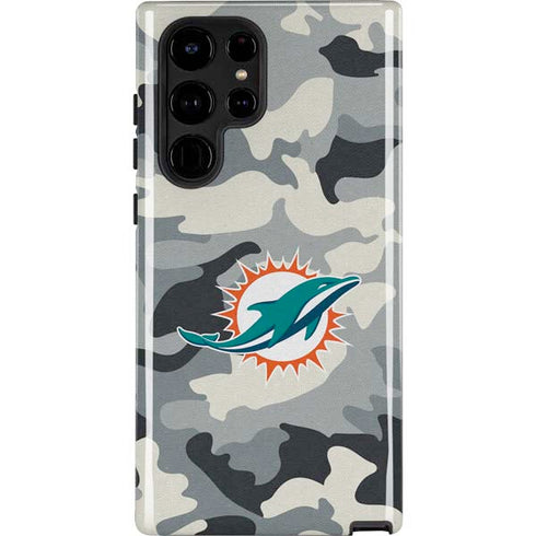 NFL Miami Dolphins Camo Galaxy S25 Ultra Impact Case